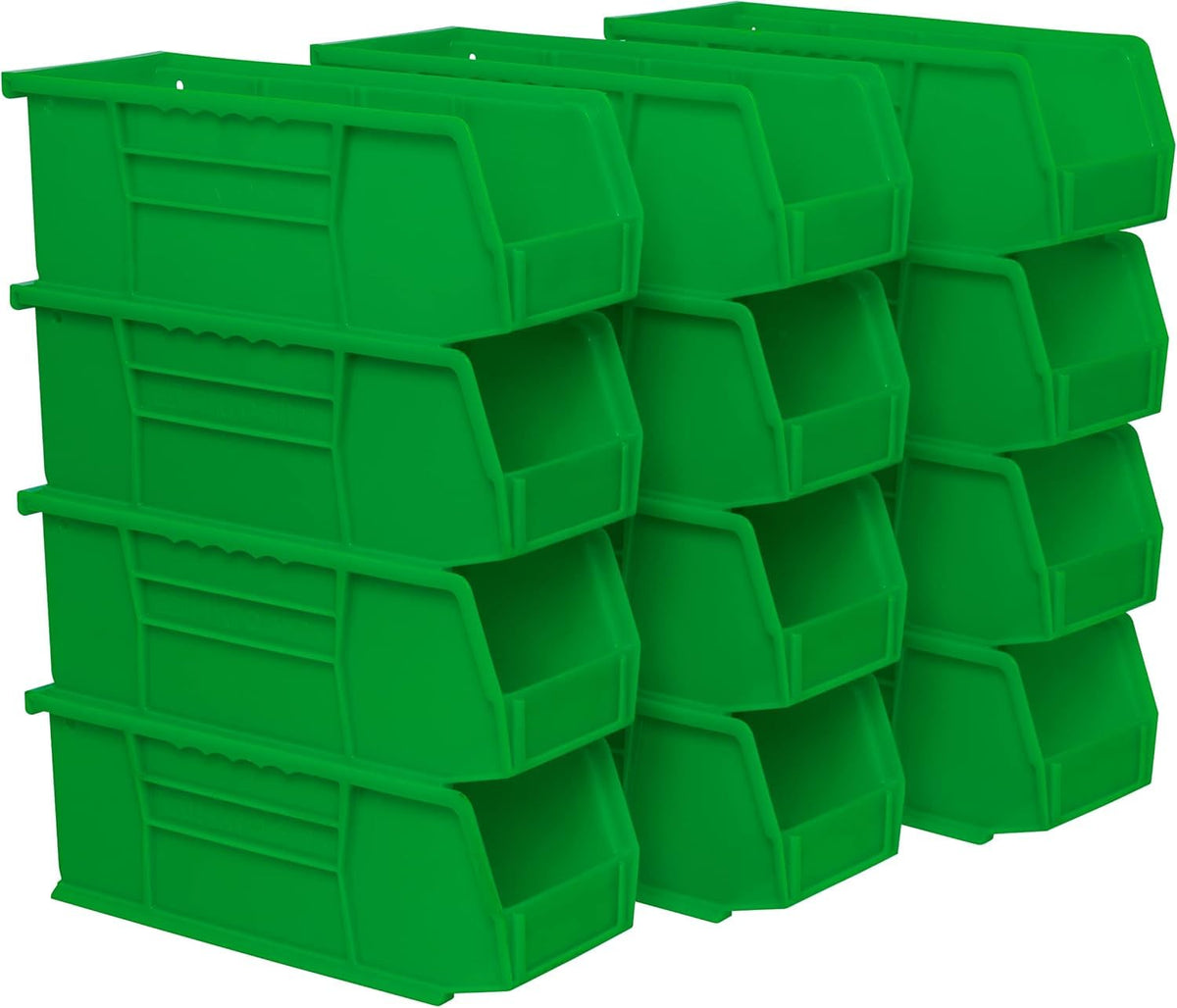 Akro-Mils Green / 11-Inch x 4-Inch x 4-Inch / Storage Bins Only Open Storage Bins