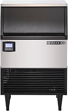 Maxx Ice Intelligent Series Self-Contained Ice Machine, 199 lbs, Full Dice Ice Cubes, with 75 lbs Built-in Ice Storage Bin, in Stainless Steel with Black Trim (MIM200N)