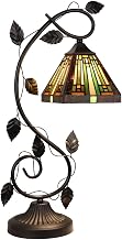 Chloe Lighting Innes Tiffany-Style 1-Light Mission Accent Table Lamp 6" Shade