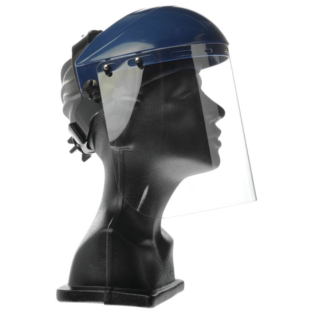 Tucker BurnGuard® Blue Plastic Full Face Shield by TUCKER SAFETY PRODUCTS INC – 1 Count (Pack of 1), Plastic, Blue / Yellow, Model 792266999425