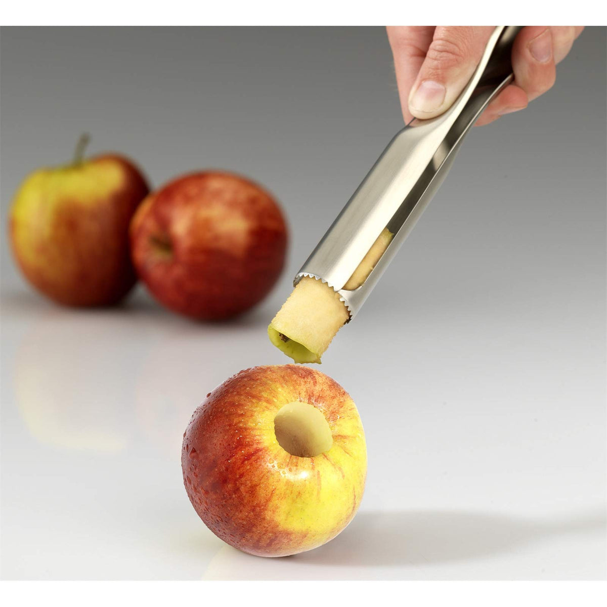 Stainless Steel Apple Corer by GEFU – Stainless Steel, Silver, Model GF12530