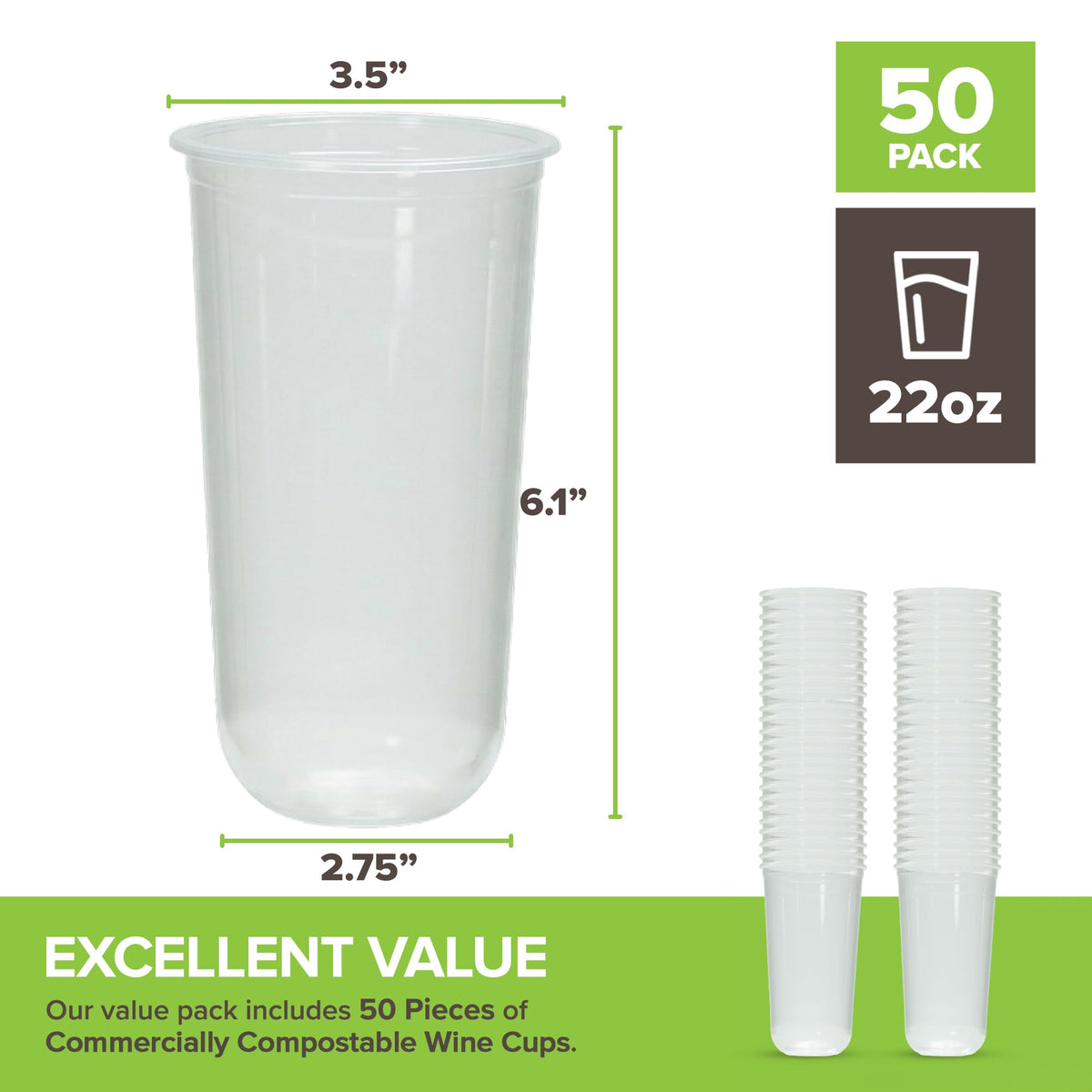 Stock Your Home 22oz / 50 / Clear Cups