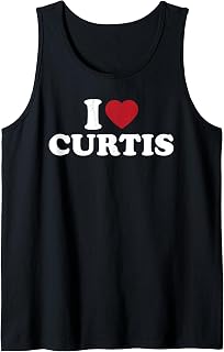 I Love Curtis, I Heart Curtis Red Heart Tank Top