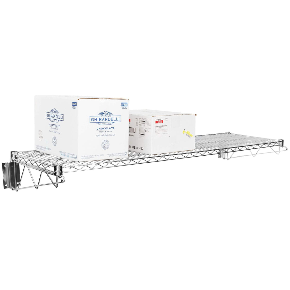Commercial Chrome Wire Shelving Wall Shelf 18 x 48 - NSF by KPS – 18 x 48 inches, Silver