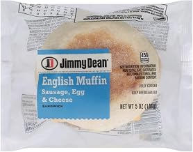 Jimmy Dean, Individually Wrapped Fully Cooked Sausage, Egg And Cheese Muffin, 5 oz. (12 Count)