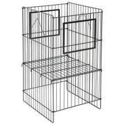 Wire Dump Bin - 18" W x 17" D x 30" H by HUBERT – Metal, Black, Model HEN-1916150