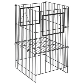 Wire Dump Bin - 18" W x 17" D x 30" H by HUBERT – Metal, Black, Model HEN-1916150
