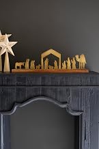 KALALOU Table TOP Nativity - Antique Brass with Wood Base