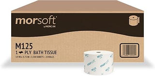 Morcon MORM125 Small Core Bath Tissue - Septic Safe - 1-Ply - White