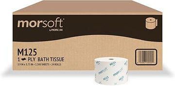 Morcon MORM125 Small Core Bath Tissue - Septic Safe - 1-Ply - White