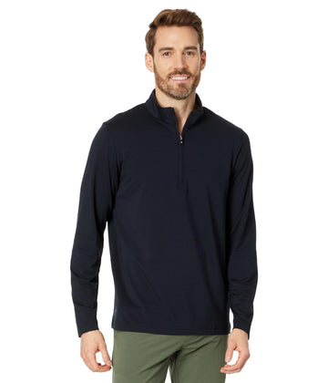 The Heater 1/4 Zip Black SM by TravisMathew – Small, Polyester, Black, Model 1MAA591