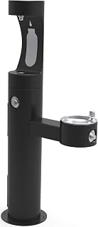 Elkay Bi-Level Pedestal Ftn W/Upper Bf, Ada , Blk
