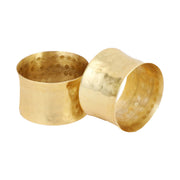ITOS365 Napkin Rings, Hammered Metal Set of 12, Gold