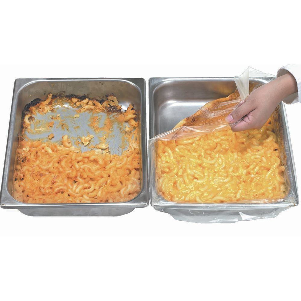 PanSaver Monolyn Bain Marie Pan Liner 6-7 qt Clear- 9 1/2"Dia x 8 1/5"D 100 Per Case by HUBERT – Plastic, Clear, Pack of 100, Model 658128420110