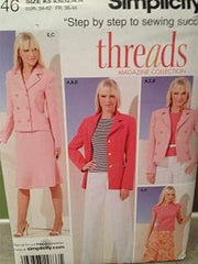 Simplicity 4146 Sewing Pattern, Misses' Petite Skirt, Pants, Lined Jackets and Knit Top, Size K5 (8,10,12,14,16)