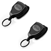 SUPER48 Locking Retractable Keychain by KEY-BAK – 2.25 inch x 2.75 inches x .75 inches, Polycarbonate, Black, Pack of 2, Model 0S48-114-2POLY