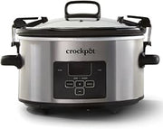 Crock-Pot Cook and Carry Programmable Slow Cooker, Steel, 4 Quart Oval