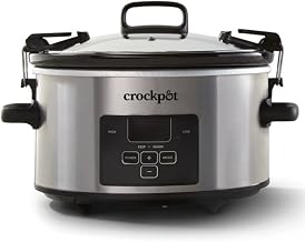 Crock-Pot Cook and Carry Programmable Slow Cooker, Steel, 4 Quart Oval