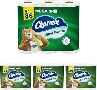 Charmin Ultra Gentle Toilet Paper, 9 Mega Rolls, 231 Sheets Per Roll (Pack of 4)
