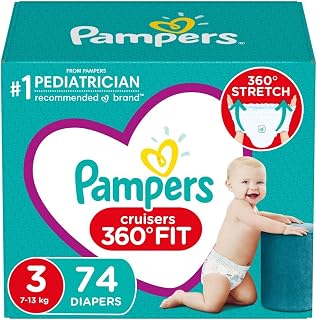 Pampers Cruisers 360Ëš Fit Diapers Size 3, 74 Count, Super