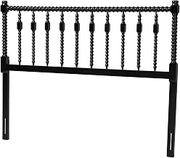 Baxton Studio Juliette Turned Spindle Headboard Crafted Wood Panel Queen Black
