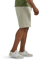Men's Big & Tall Extreme Motion Flat Front Short by Lee – Cotton Blend, Stone, Model 43535