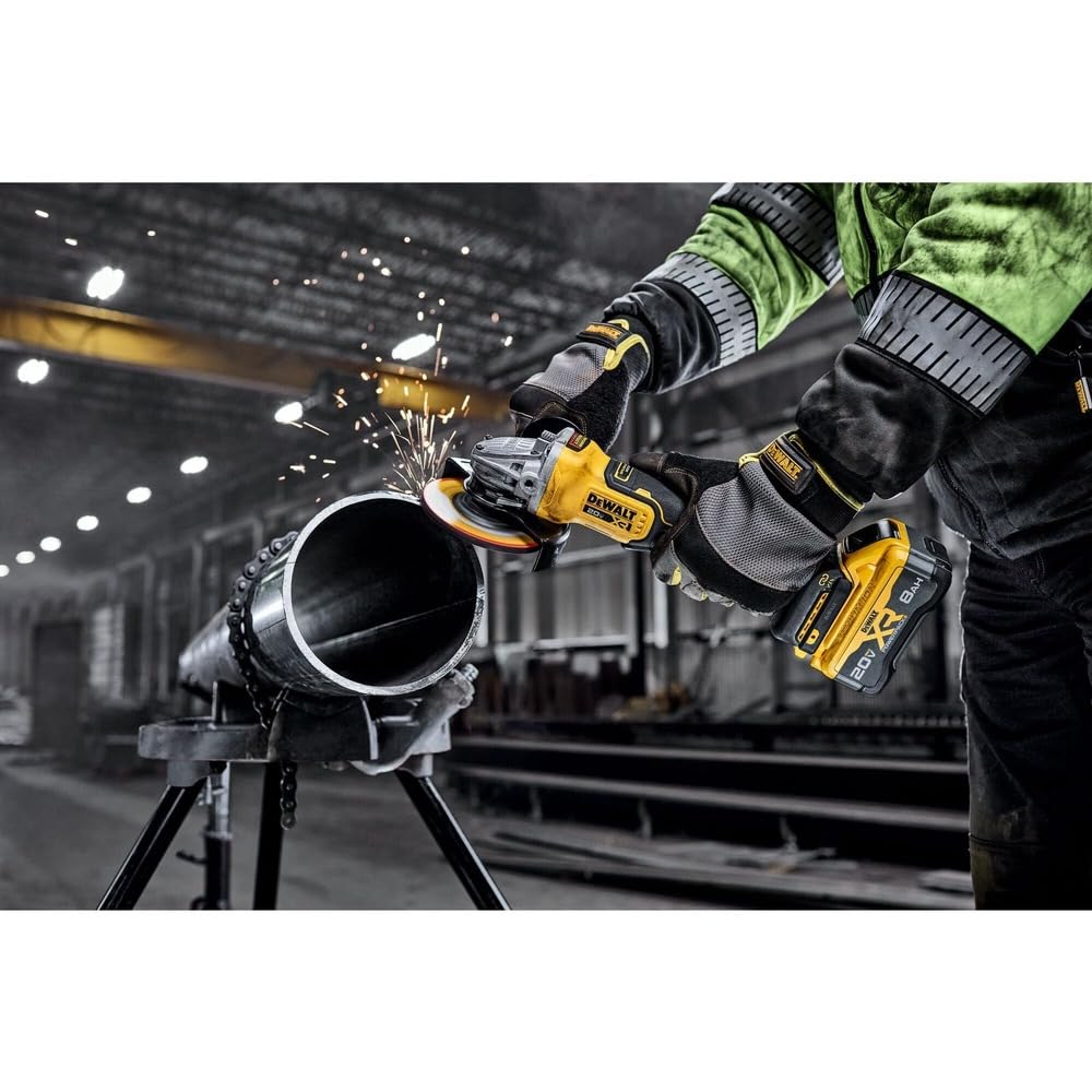 20V MAX* XR Brushless Cordless 4-1/2-5 in. Angle Grinder (Tool Only) () by DEWALT – Standard, Metal, Black, Yellow, Model DCG410B
