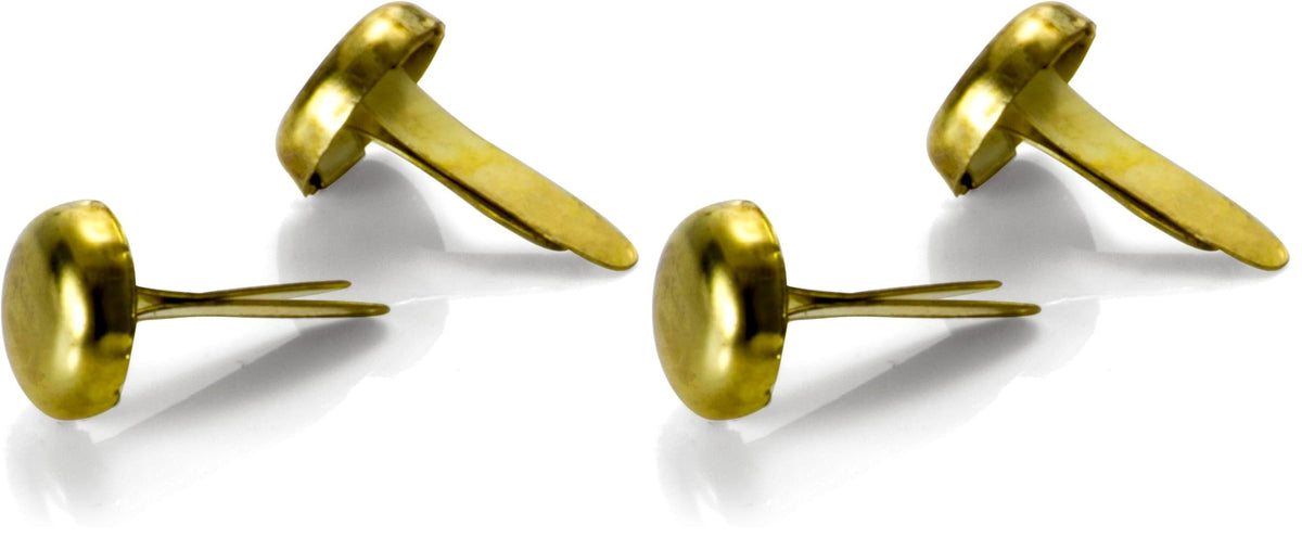 Round Head Brass Plated Fasteners by Officemate – 100 Count (Pack of 2), Brass, Gold, Pack of 2, Model 99802