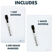 Quartet Dot / Desktop Notepad (2pk) / 9" x 6" Dry Erase Boards