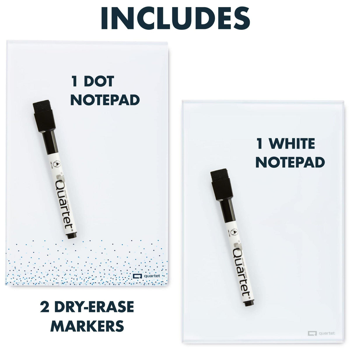 Quartet Dot / Desktop Notepad (2pk) / 9" x 6" Dry Erase Boards