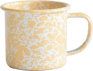 Crow Canyon Home Craw Canyon Home Mug, Unbreakable Cup, Lightweight, Enamel, Dishwasher Safe, Stylish, Cute, Founded in 1977, Yellow, 11.6 fl oz (345 ml)