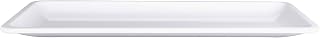 Elite Global Solutions 21" x 9" White Rectangular Heavy-Duty Melamine Plastic Serving Platter