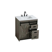 Austin Bathroom Vanity Rustic Grey by Lighting Design – Engineered Wood, Rustic Grey, Model VF90530RG