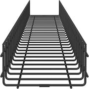 Panduit Wire Basket, 4"H x 18"W, Black Powder Coated Steel, PWB4X18BL