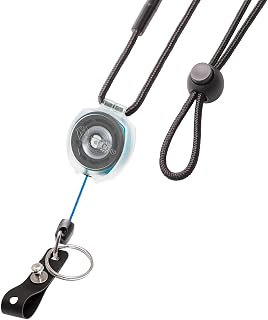 KEY-BAK Super Duty ID Badge Holder & Clear Sidekick Retractable Keychain with Lanyard (Blue)
