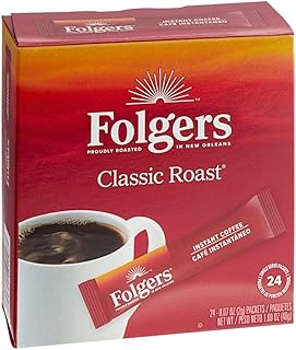 Folgers Classic Roast Instant Coffee, Single Serve Packets