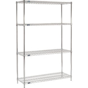 ESD, 5 Tier, Wire Shelving Starter Unit, 54" W x 18" D x 86" H by Nexel – 5, Alloy Steel, Chrome, Model 18548ESD5