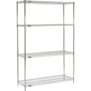 ESD, 5 Tier, Wire Shelving Starter Unit, 54" W x 18" D x 86" H by Nexel – 5, Alloy Steel, Chrome, Model 18548ESD5