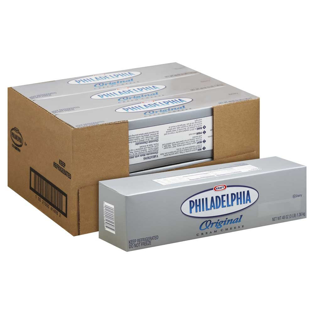 Kraft Cream Cheese Loaf by Philadelphia – 48 Ounce (Pack of 6), Pack of 6, Model 61698