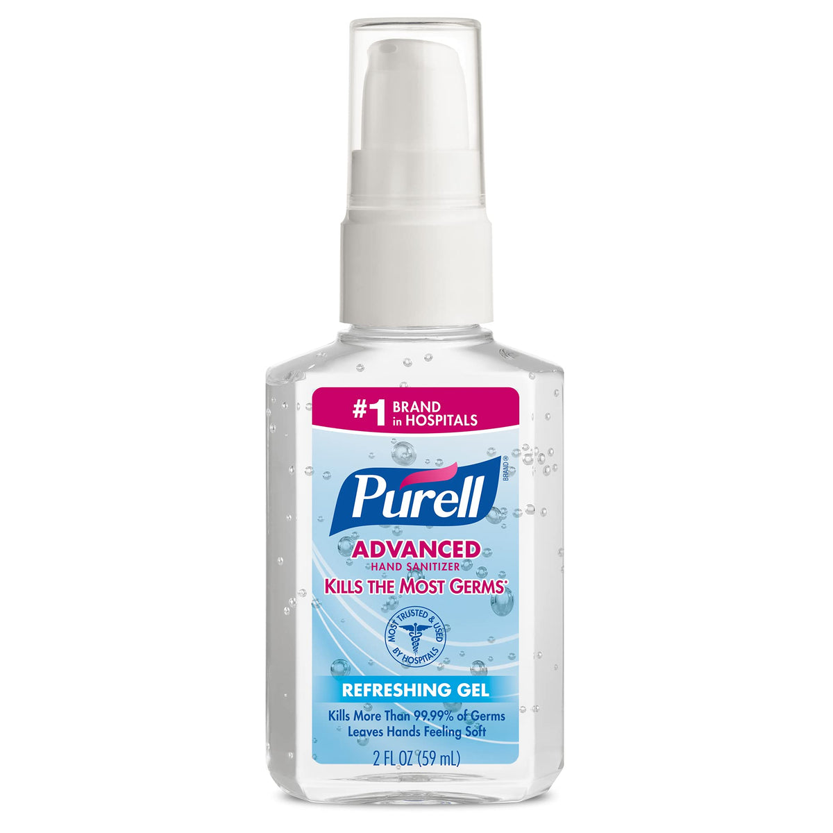 Advanced Hand Sanitizer Refreshing Gel 2 oz (Pack of 10) by Purell – 2 Fl Oz (Pack of 10), Pack of 10