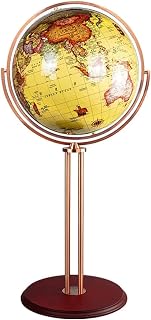 LIOONS Beautiful Globe Floor-Mounted Globe 720° All-Round Rotation Globes Hd Easy-to-Read World Globe for Study Office Geographic Globes Decoration Fine and Clear