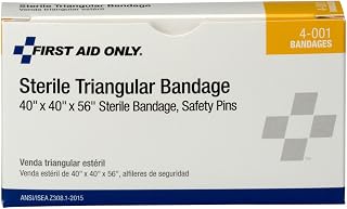 First Aid Only 4-001 Large Sterile Triangular Bandage, 40 x 56 in, 1 Per Box