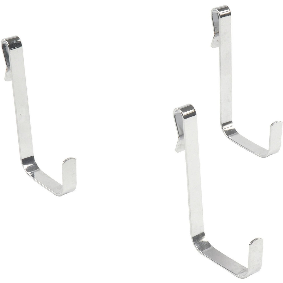 Single Hook (Package of 6) by Nexel – 7"L x 5"W x 3.25"H, Steel, Chrome, Model AWSH