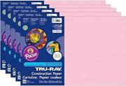 Tru-Ray Construction Paper, Pink, 12" x 18", 50 Sheets Per Pack, 5 Packs