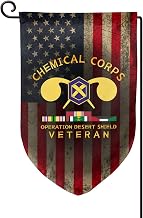 Us Chemical Corps Operations Desert Shield Veteran Stylish Garden Flag 12.5x18 Inches Outdoor Yard Patio Décor7