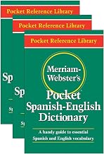 Merriam-Webster MW-5193-3 Pocket Spanish-English Dictionary, Paperback, Pack of 3