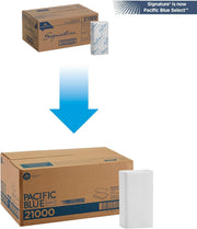 Multifold Premium 2-Ply Paper Towels (Previously Signature) by GP PRO by Pacific Blue Select – 1 Count (Pack of 16), Paper, White, Pack of 16, Model 21000
