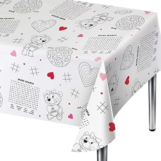Creative Converting Valentine's Day Kids Activity Paper Tablecloth