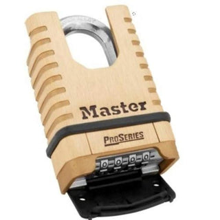 Combination Padlock Only (no Key is Included) Pack of 12 pcs by Master Lock – Stainless Steel, Brass, Pack of 12, Model 1177D