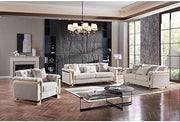 Chloe Tufted 2-piece Living Room Set with Gold Accents